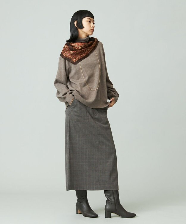 J.PRESS YORK STREET 【WOMEN】ベイカータイトスカート ブラウン系3