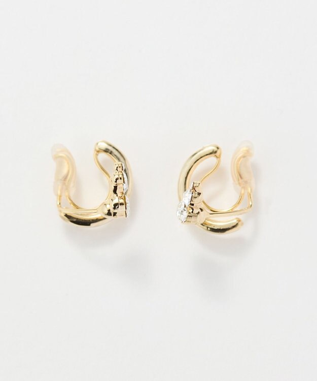 Phoebe 【痛くないシリーズ】ミルキーウェイビジューフロートライトフィットイヤリング　ゴールド ゴールド