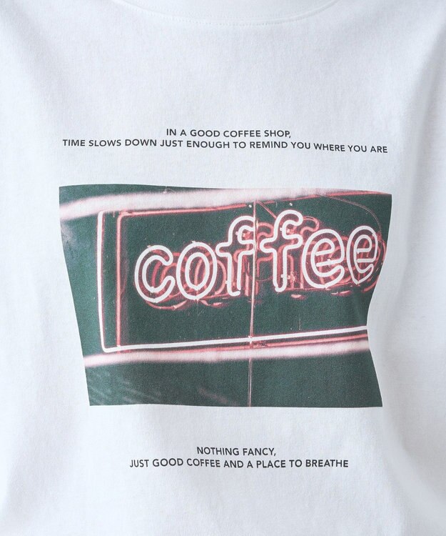 AMERICAN HOLIC 刺繍&フォトプリントTシャツ Off White