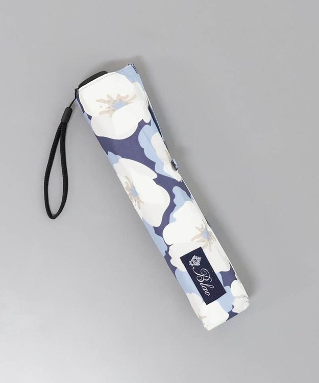 AURORA Blao（ブラオ）超耐風 花柄オールシーズン傘（折りたたみ・60㎝） サックス