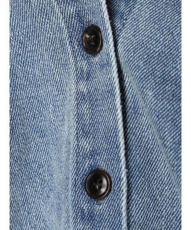 CRAFT STANDARD BOUTIQUE デニムギャザーヨークブラウス Sax