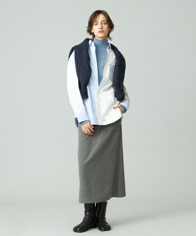 J.PRESS YORK STREET 【WOMEN】ベイカータイトスカート グレー系