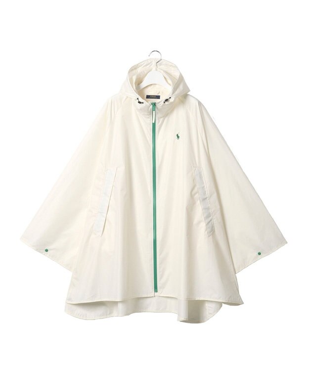 MOONBAT POLO RALPH LAUREN レインポンチョ C-ZERO撥水 収納袋付き オフホワイト