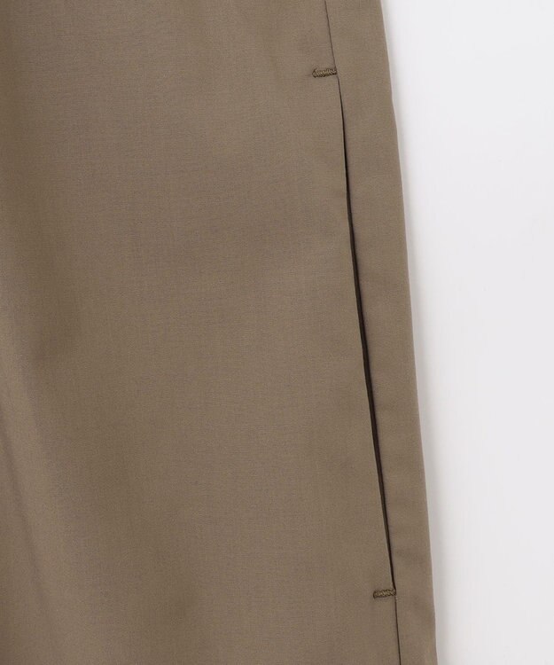 自由区 L 【洗える】ストレッチタイプライターシャツ ワンピース ブラウン系