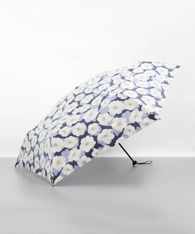 AURORA Blao（ブラオ）超耐風 花柄オールシーズン傘（折りたたみ・60㎝） サックス
