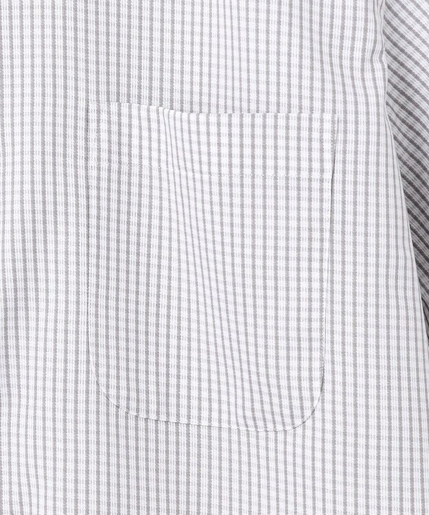 GOTAIRIKU 春夏向け【形態安定】SUMMERPREMIUMPLEATS_ボタンダウン 半袖ドレスシャツ（ストライプ） ライトグレー系4