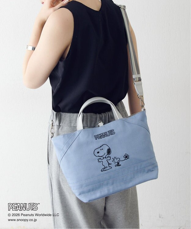 russet 《PEANUTS×russet》リバーシブルトートバッグ(CE-1744) L.Blue