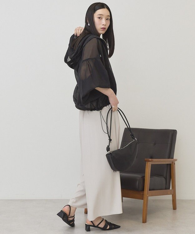 AMERICAN HOLIC 【選べる丈】ギャザースカーチョ【WEB限定カラー有り】 Light Beige