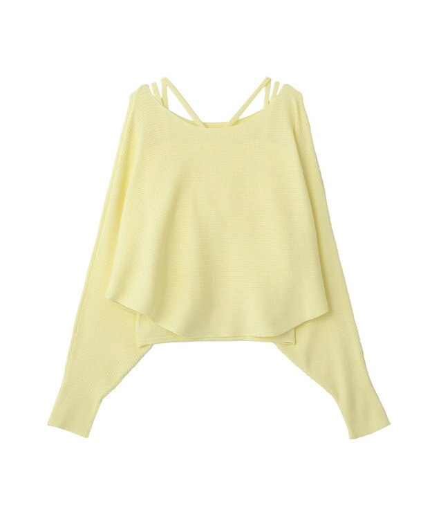 earth music&ecology 【2WAY】SET2点クロスニット＋キャミソール Yellow