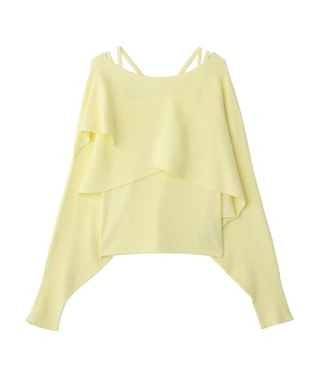 earth music&ecology 【2WAY】SET2点クロスニット＋キャミソール Yellow