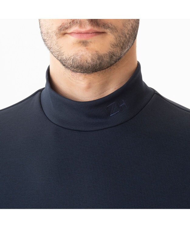 ZERO HALLIBURTON ゼロハリバートン ZERO HALLIBURTON ヒートエナジー×カラット　モックネック半袖 82241 ネイビー