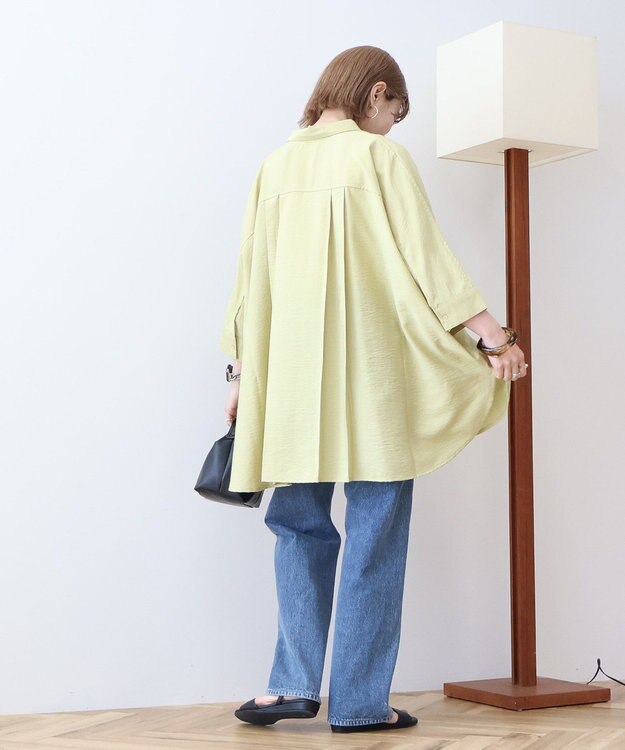 AMERICAN HOLIC 【WEB限定】接触冷感Wポケットシャツチュニック Khaki