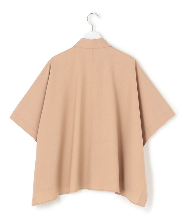 23区 L 【洗える】TWマットクロス ポンチョシルエット シャツ キャメル系