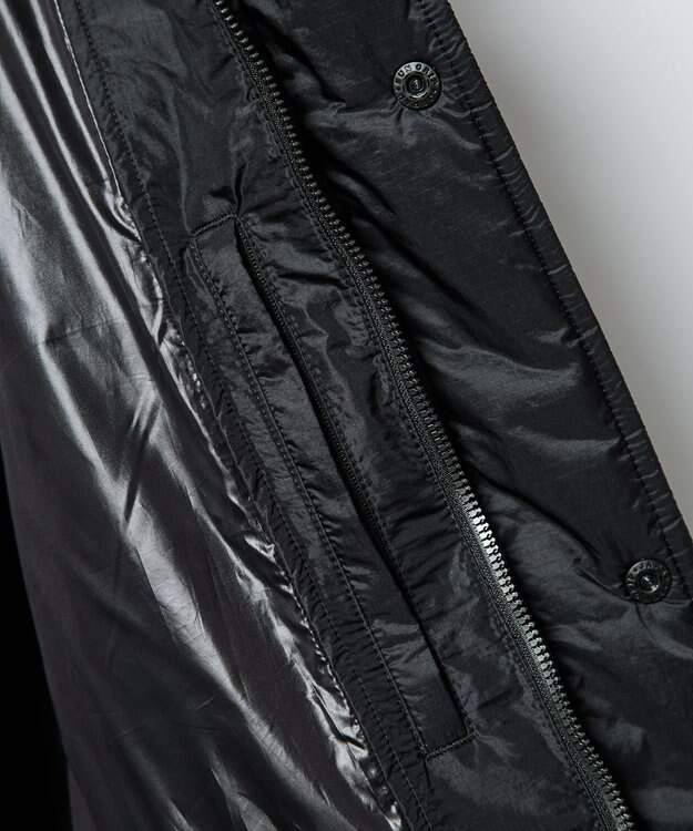 JOSEPH ABBOUD MOUNTAIN 【軽量/撥水】 フーデットキルティング ダウンブルゾン ネイビー系