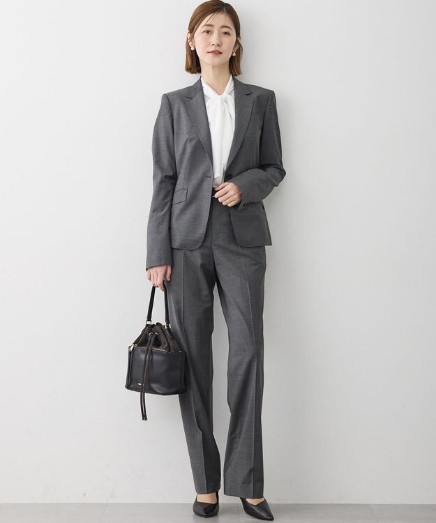 23区 【セットアップ対応】ファインネスウール 一つ釦 ジャケット グレー系