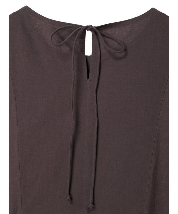 CRAFT STANDARD BOUTIQUE インド綿パフスリーブギャザーワンピース Purple