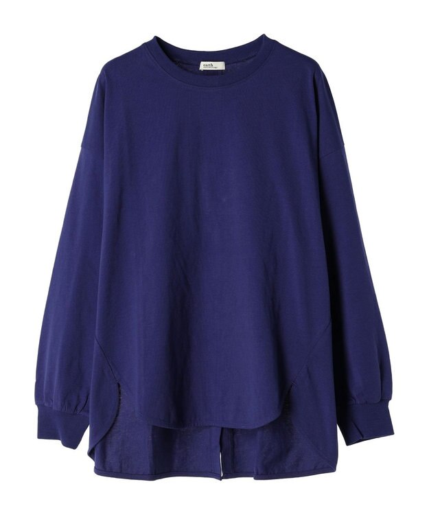 earth music&ecology バックスリットロンＴＥＥ Blue