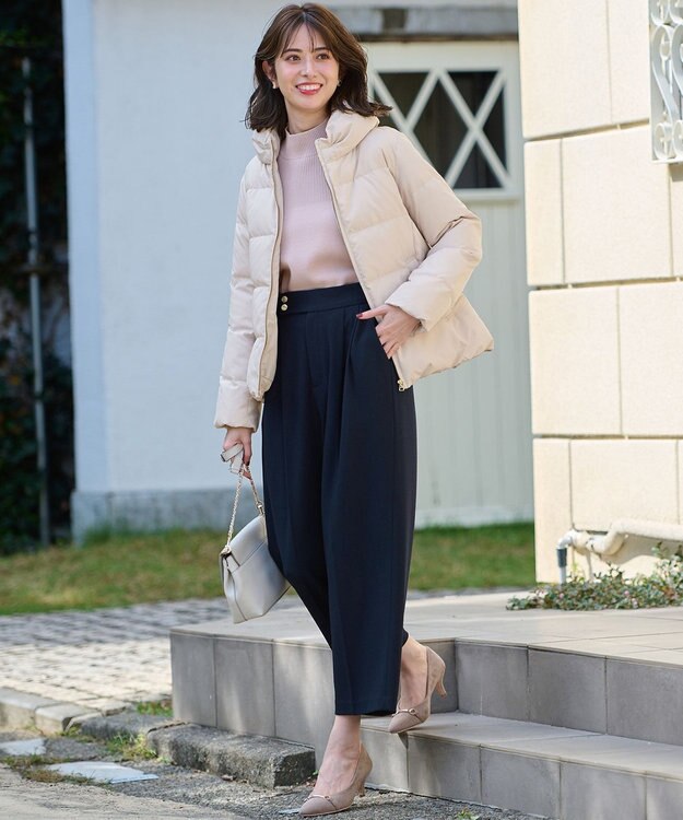 ANY SIS L 【洗える】エコファイバーミックスショート ダウン アイボリー