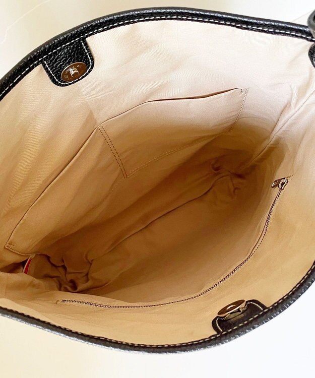 Hekhèr Le Style de Vie 【日本製 / A4サイズ対応 / 3WAY】ジュート×牛革 ショルダーバッグ large ブラック