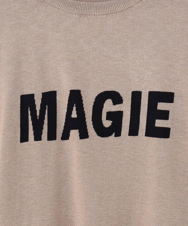 ANY L 【洗濯機可】インターシャロゴニット モカ