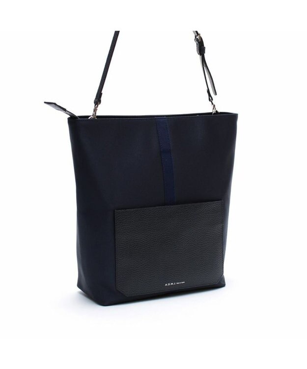 A.D.M.J. 【ファブリック】ナイロンリュクス2WAYワンショルダー ネイビー