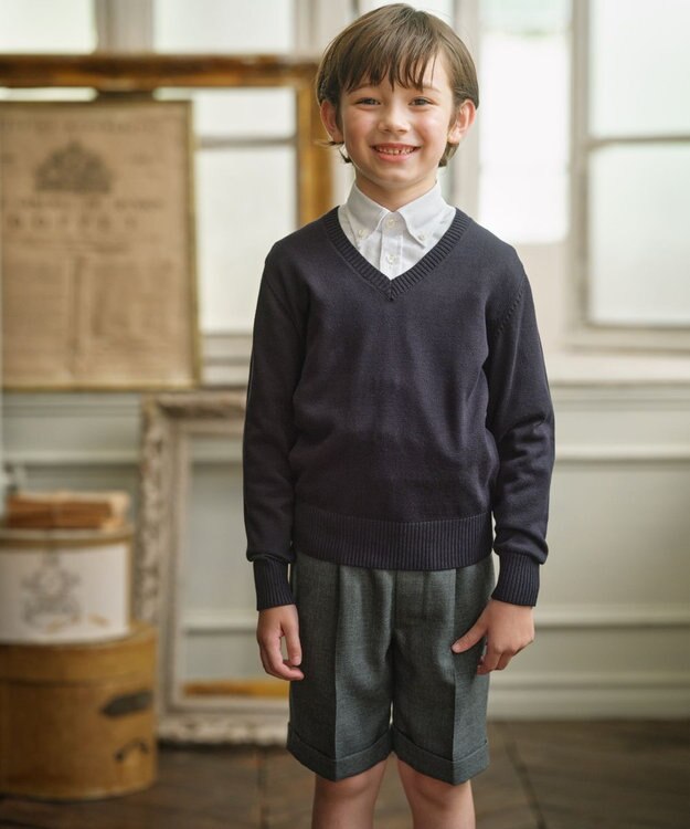 J.PRESS KIDS 【110-130cm】ウールサージ ハーフパンツ グレー系