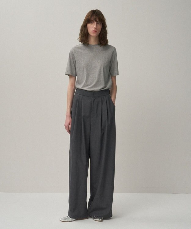 ATON 50/- ORGANIC FRESCA | スタンダードＴシャツ TOP GRAY