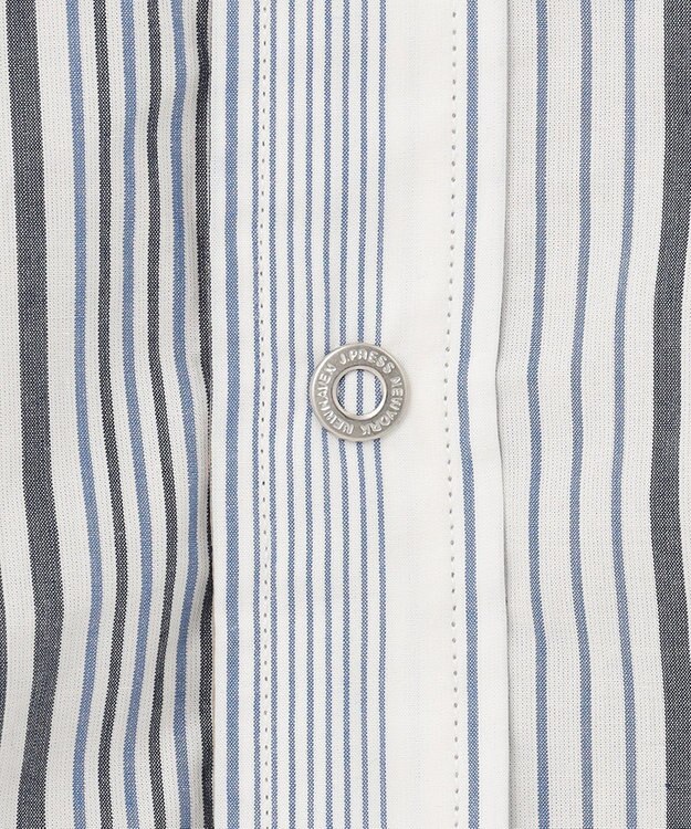 J.PRESS MEN バンドカラーリバーシブル シャツブルゾン ブルー系1