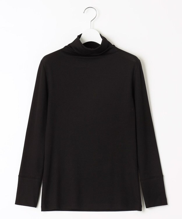 自由区 【洗える】ベアフライスボトルネック カットソー ブラック系