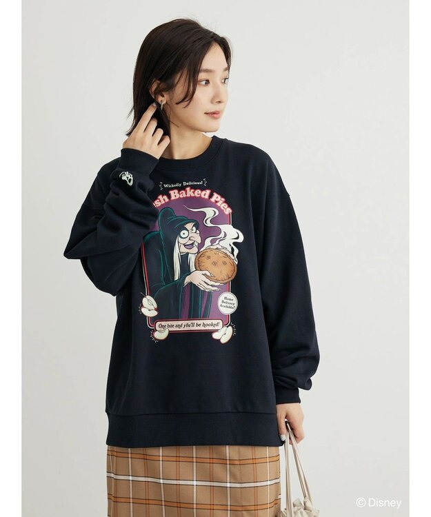 Green Parks Villains／袖口りんご裏毛プルオーバー Black