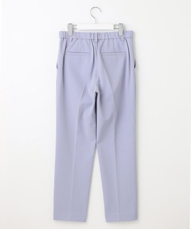 自由区 【撥水加工・洗える】TRギャバ裏起毛テーパード パンツ サックスブルー系