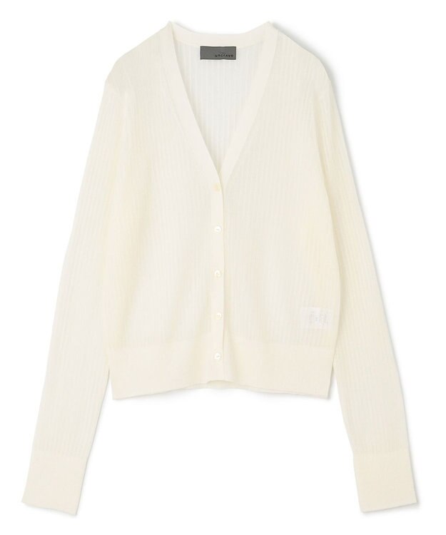 uncrave シアー リブ ニット カーディガン（uncrave STANDARD） オフ