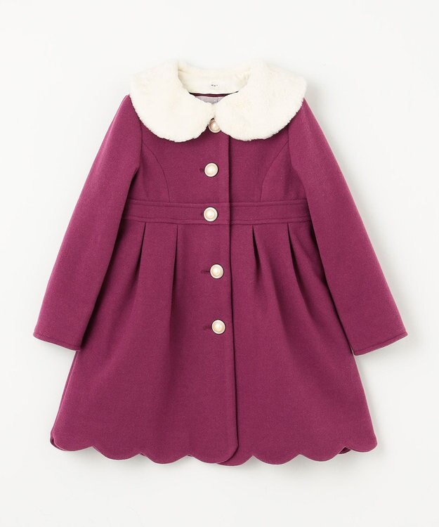 ANY KIDS ウール ライク コート ローズ