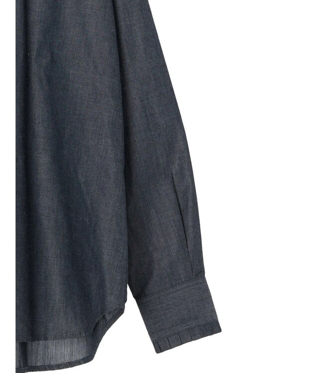 earth music&ecology スタンドフリルシャツ Blue