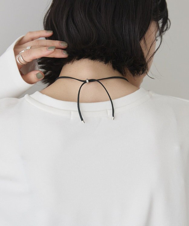 AMERICAN HOLIC メタルフープスライドネックレス Black