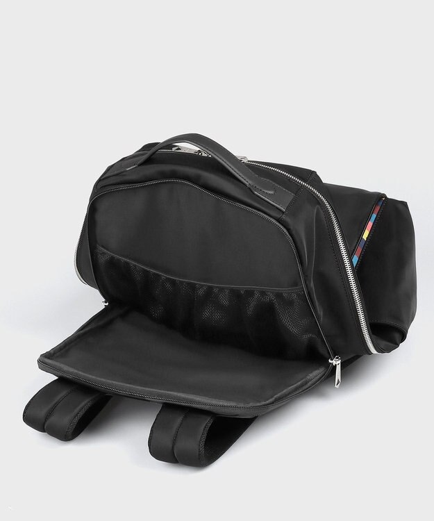 Paul Smith ナイロンブライトストライプトリム リュック ブラック