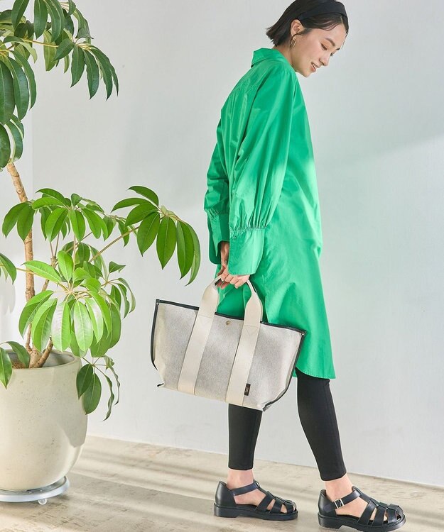 TOPKAPI 【Breath TOPKAPI】TRIM トリム シャンブレーキャンバス A4 トートバッグ ライトグレー