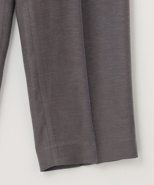 自由区 【XSサイズ～/洗える/セット着用可】キュプラリネンシャンタン イージーテーパードパンツ グレー系