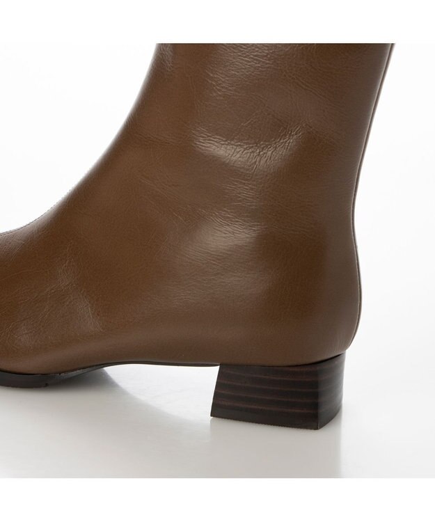 Riz raffinee <Riz raffinee>スクエアヒールショートブーツ ブラウン