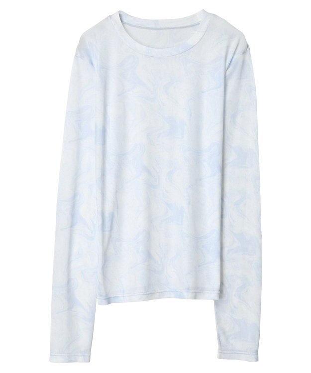 Green Parks クルーネックアソート柄シアープルオーバー Blue