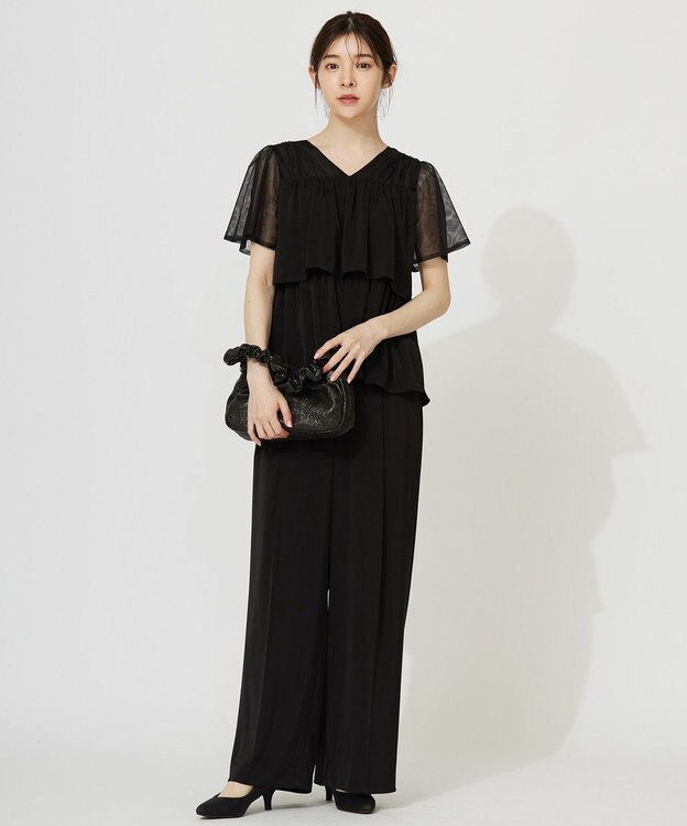 ANY SIS ソフトギャザーパーティ バッグ ブラック