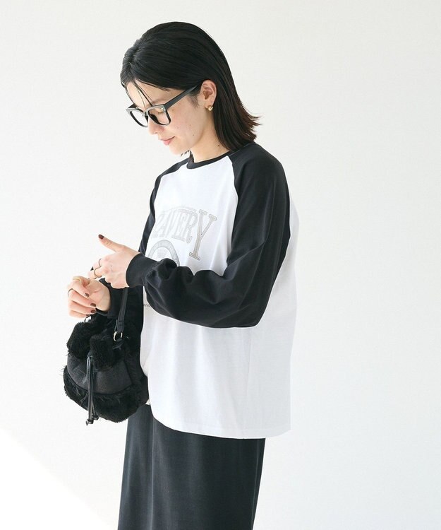 CRAFT STANDARD BOUTIQUE ラグランフロッキープリントＴｅｅ White