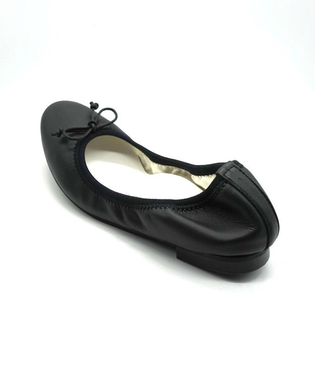 nouvelleRobe Oū 新色追加【本革・高反発】Round ラウンドトゥ バレエシューズ ブラック