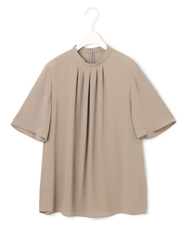 接触冷感・UVケア・速乾・洗える】BackSatinAmunzen 5分袖ハイネック