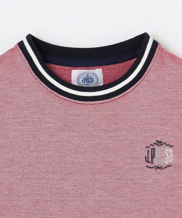 J.PRESS KIDS 【110-130cm】COOLMAX コンビボーダー リブＴシャツ レッド系