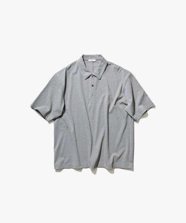 ATON FRESCA PLATE | ルーズフィットポロシャツ - UNISEX GRAY