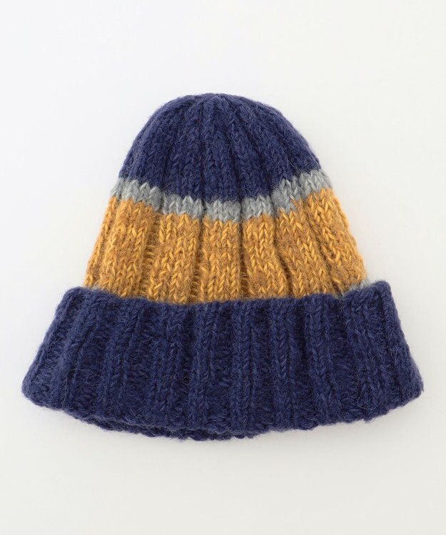 J.PRESS YORK STREET 【UNISEX】ハンドメイド ニットキャップ ネイビー系1