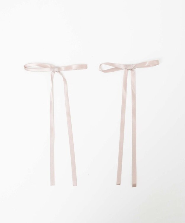 WEGO L2Pロングリボンヘアクリップ ベージュ