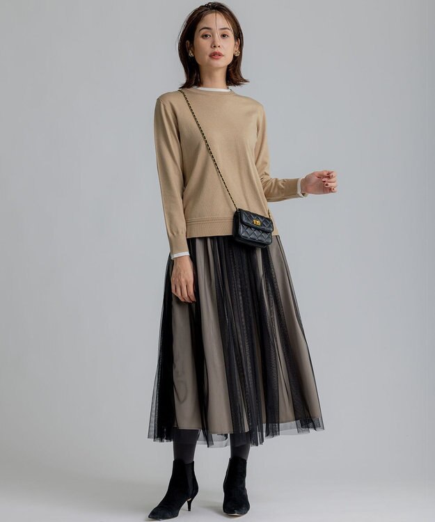 組曲 L 【WEB限定】リラクシーツインニットセット ベージュ系