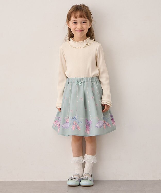 ANY KIDS 音符チャーム付き カットソー エクリュ